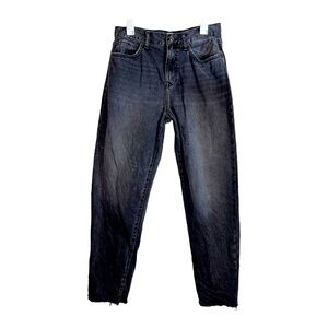 FOREVER 21 Premium Black Acid Wash Straight Leg Jeans Sz 30